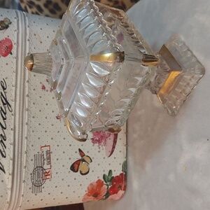 Vintage glass bowl,With Lid